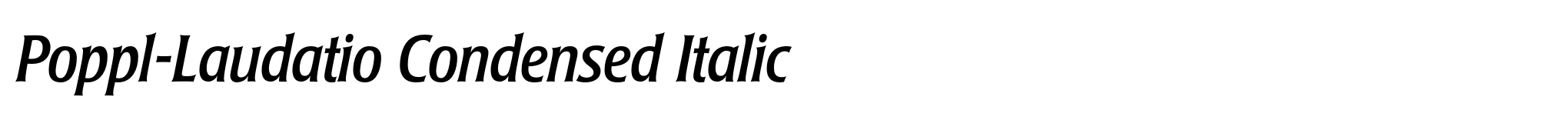 Poppl-Laudatio Condensed Italic image
